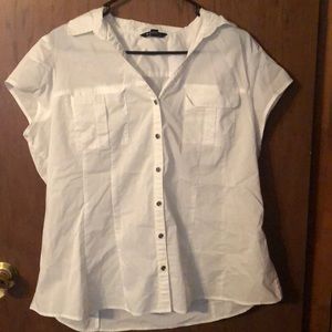 Women’s short sleeve, white blouse.